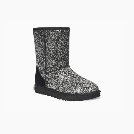 UGG Classic Short II Foil Glam Black Boots for Women (AMOT43752)